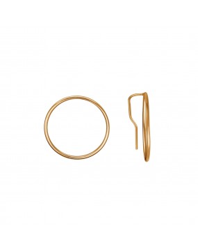 Серьги из красного золота 585 пробы без вставок 01С0113095
