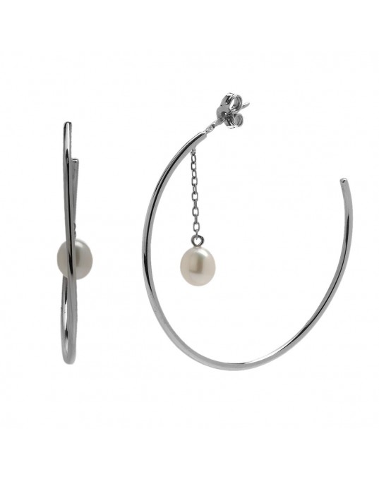 Серьги из серебра 925 пробы с жемчугом 01С3513852-1