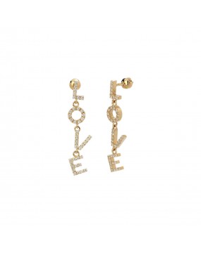 Серьги из желтого золота 585 пробы с фианитами 01С1313684