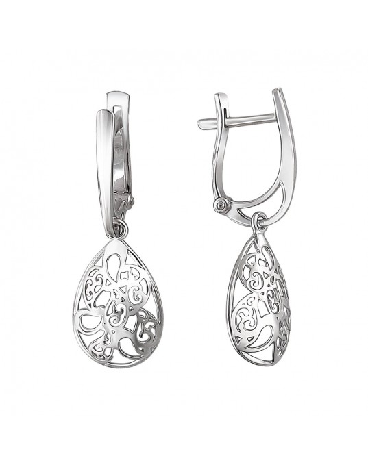 Серьги из серебра 925 пробы без вставок 01С0510498