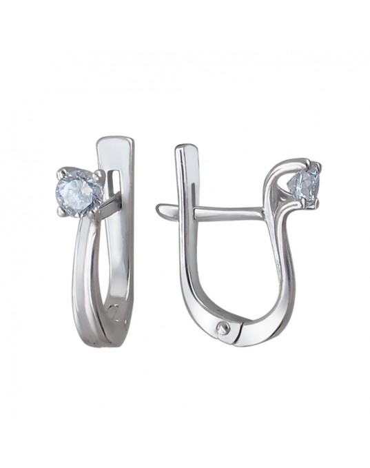 Серьги из серебра 925 пробы с фианитами 01С152976