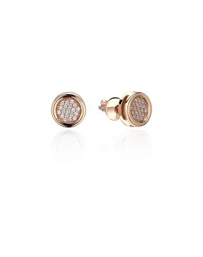 Серьги из красного золота 585 пробы с фианитами 01С1113769