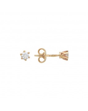 Серьги из красного золота 585 пробы с фианитами 01С112288