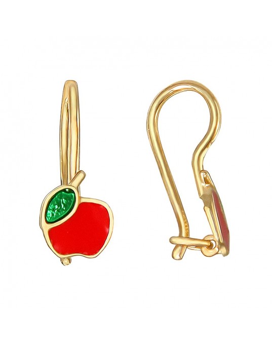 Серьги из желтого золота 585 пробы без вставок 01С039243Э