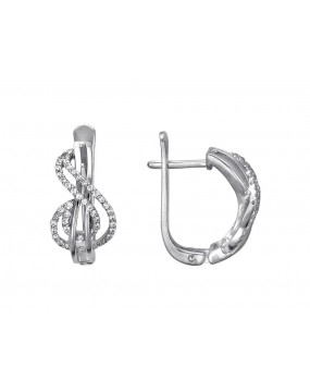 Серьги из серебра 925 пробы с фианитами 01С155497