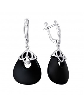 Серьги из серебра 925 пробы с агатами 01С4511178-1