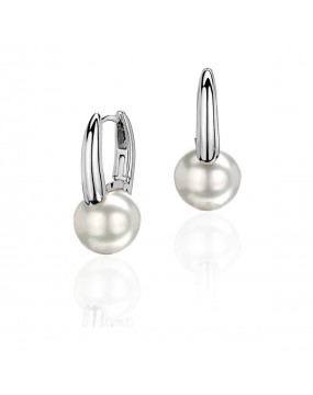 Серьги из белого золота 750 пробы с жемчугом 01С3713831Г-2