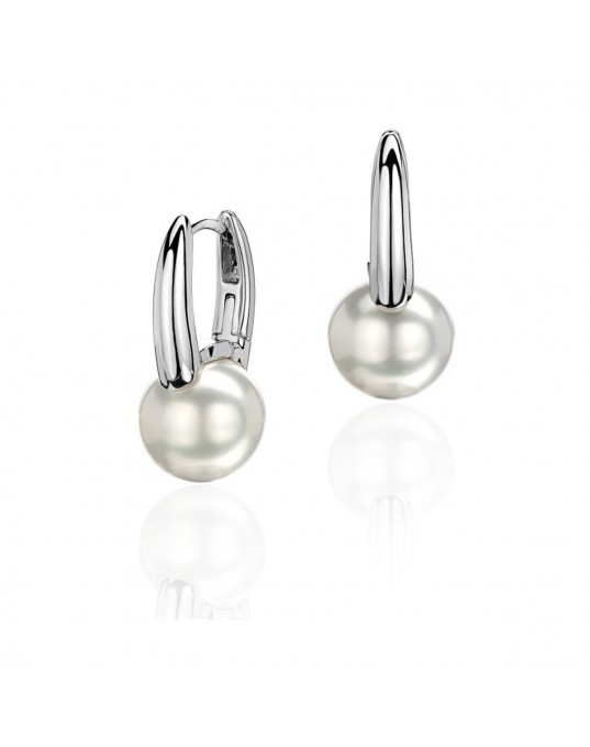 Серьги из белого золота 750 пробы с жемчугом 01С3713831Г-2