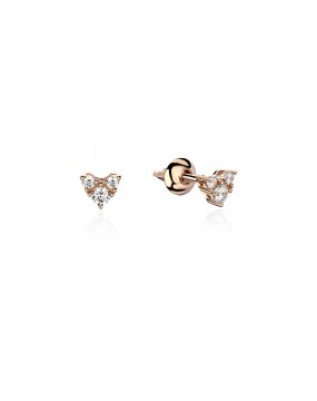 Серьги из красного золота 585 пробы с фианитами 01С1113943. Размер: б/р