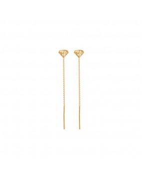 Серьги из красного золота 585 пробы без вставок 01С0110574
