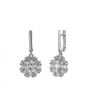 Серьги из серебра 925 пробы с фианитами 01С1513472