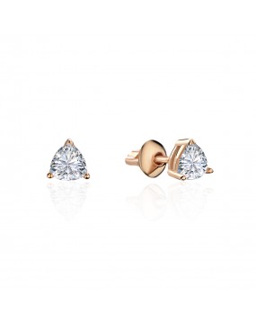 Серьги из красного золота 585 пробы с топазом 01С3113964-5
