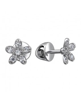 Серьги из серебра 925 пробы с фианитами 01С1512142