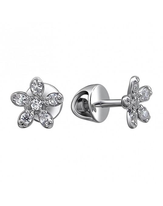 Серьги из серебра 925 пробы с фианитами 01С1512142