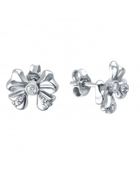 Серьги из серебра 925 пробы с фианитами 01С156283