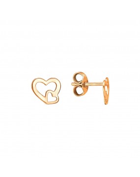 Серьги из красного золота 585 пробы без вставок 01С0112549