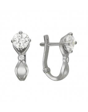Серьги из серебра 925 пробы с фианитами 01С156362