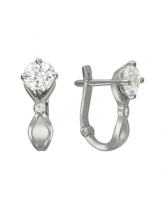 Серьги из серебра 925 пробы с фианитами 01С156362