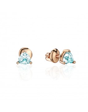 Серьги из красного золота 585 пробы с топазом 01С3113964-3