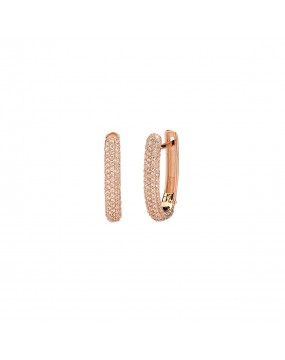 Серьги из красного золота 585 пробы с фианитами 01С115351