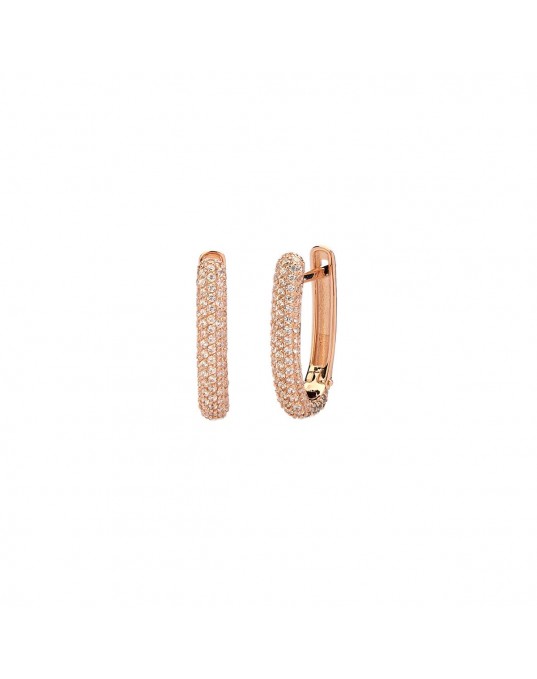 Серьги из красного золота 585 пробы с фианитами 01С115351