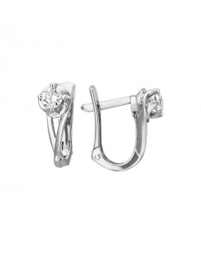 Серьги из серебра 925 пробы с фианитами 01С155750
