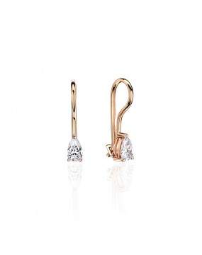 Серьги из красного золота 585 пробы с фианитами 01С114804. Размер: б/р