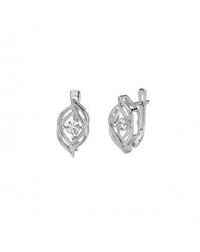 Серьги из серебра 925 пробы с фианитами 01С1511851