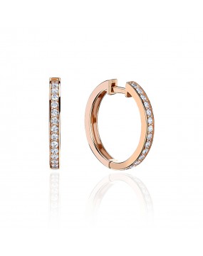 Серьги из красного золота 585 пробы с фианитами 01С1113918