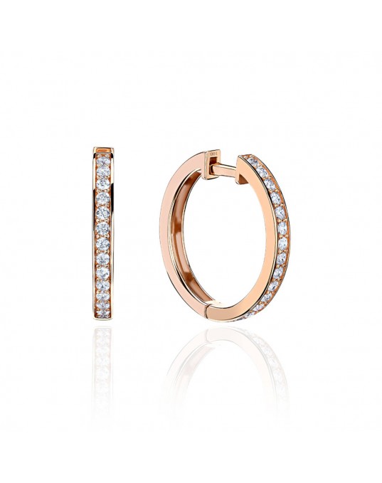 Серьги из красного золота 585 пробы с фианитами 01С1113918
