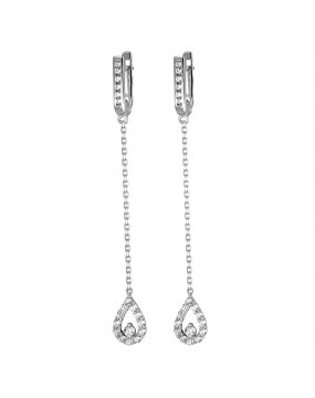 Серьги из серебра 925 пробы с фианитами 01С155656