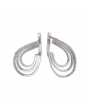 Серьги из серебра 925 пробы с фианитами 01С1510774