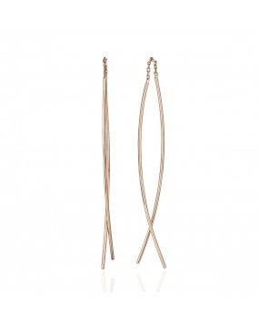 Серьги из красного золота 585 пробы без вставок 01С0113934
