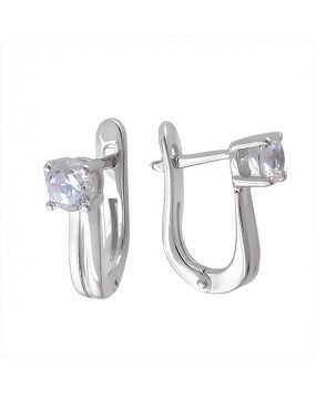 Серьги из серебра 925 пробы с фианитами 01С154542