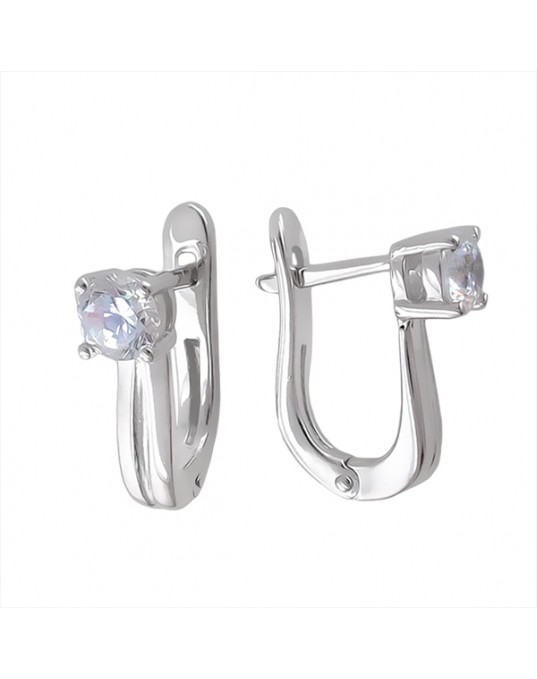 Серьги из серебра 925 пробы с фианитами 01С154542