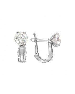Серьги из серебра 925 пробы с фианитами 01С156352