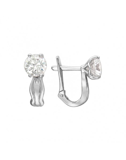 Серьги из серебра 925 пробы с фианитами 01С156352