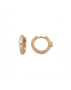 Серьги из красного золота 585 пробы с фианитами 01С115828