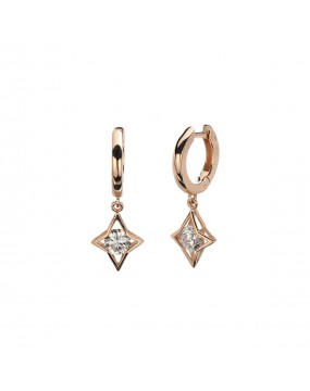 Серьги из красного золота 585 пробы с фианитами 01С1113709