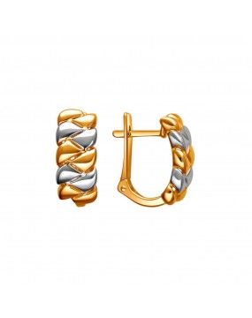 Серьги из красного золота 585 пробы без вставок 01С0112200Р