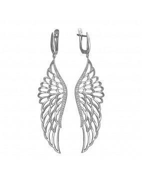Серьги из серебра 925 пробы с фианитами 01С158364