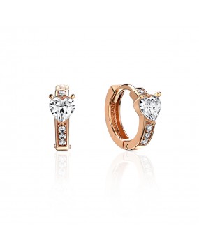 Серьги из красного золота 585 пробы с фианитом 01С1113821