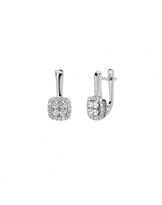 Серьги из серебра 925 пробы с фианитами 01С1513508