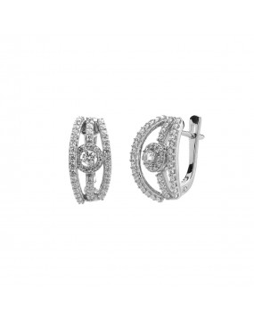 Серьги из серебра 925 пробы с фианитами 01С1513878