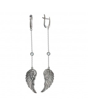 Серьги из серебра 925 пробы с фианитами 01С158368