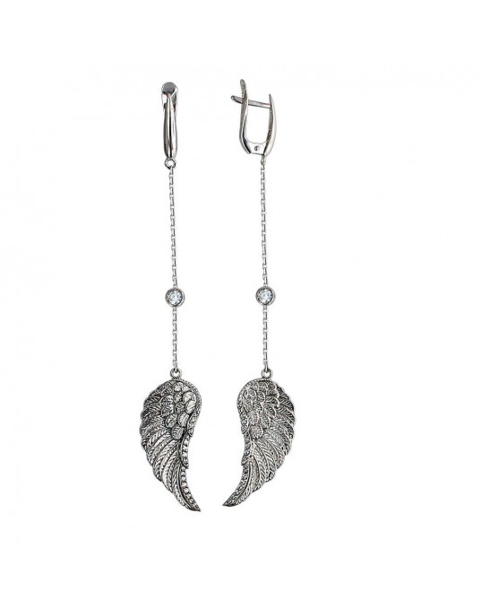 Серьги из серебра 925 пробы с фианитами 01С158368