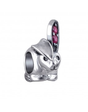 Подвеска из серебра 925 пробы с корундами 01П252663Ч-1