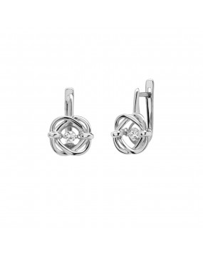 Серьги из серебра 925 пробы с фианитами 01С1512905