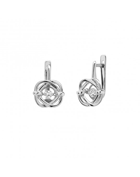 Серьги из серебра 925 пробы с фианитами 01С1512905