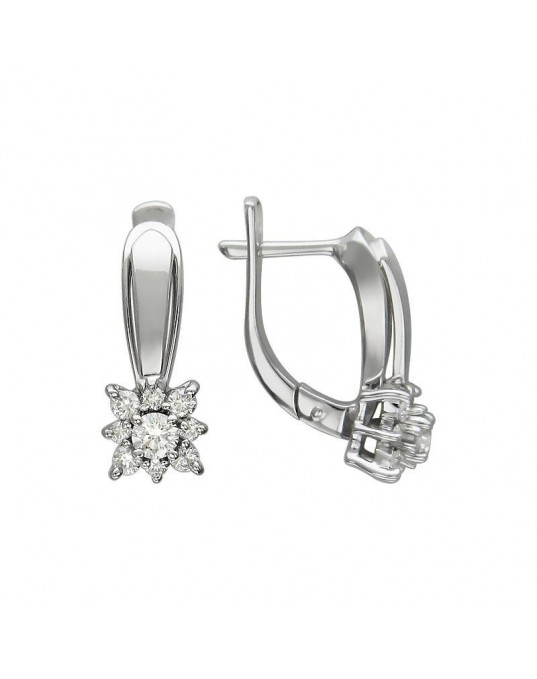 Серьги из серебра 925 пробы с фианитами 01С156073